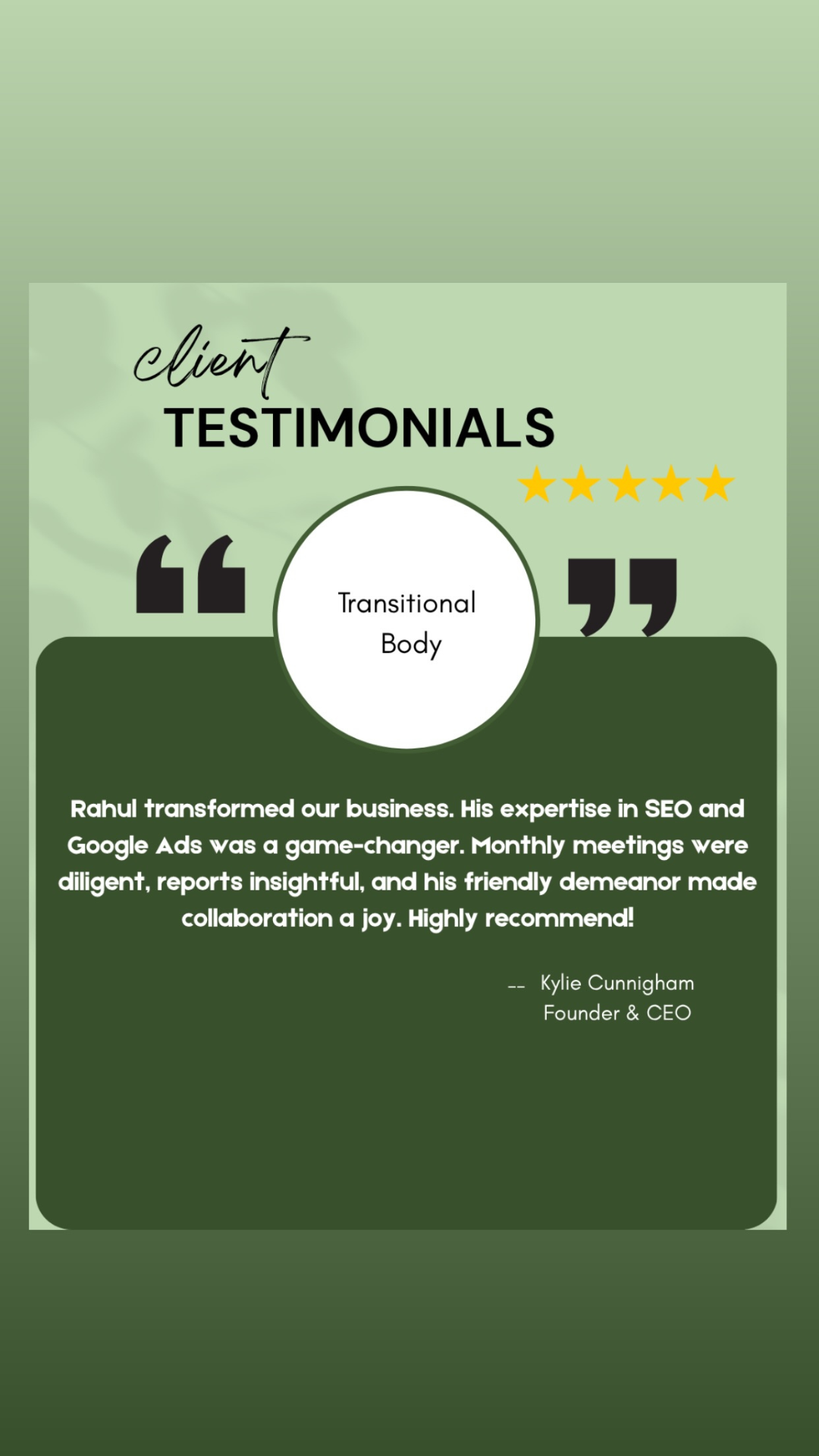 Client Testimonial 5